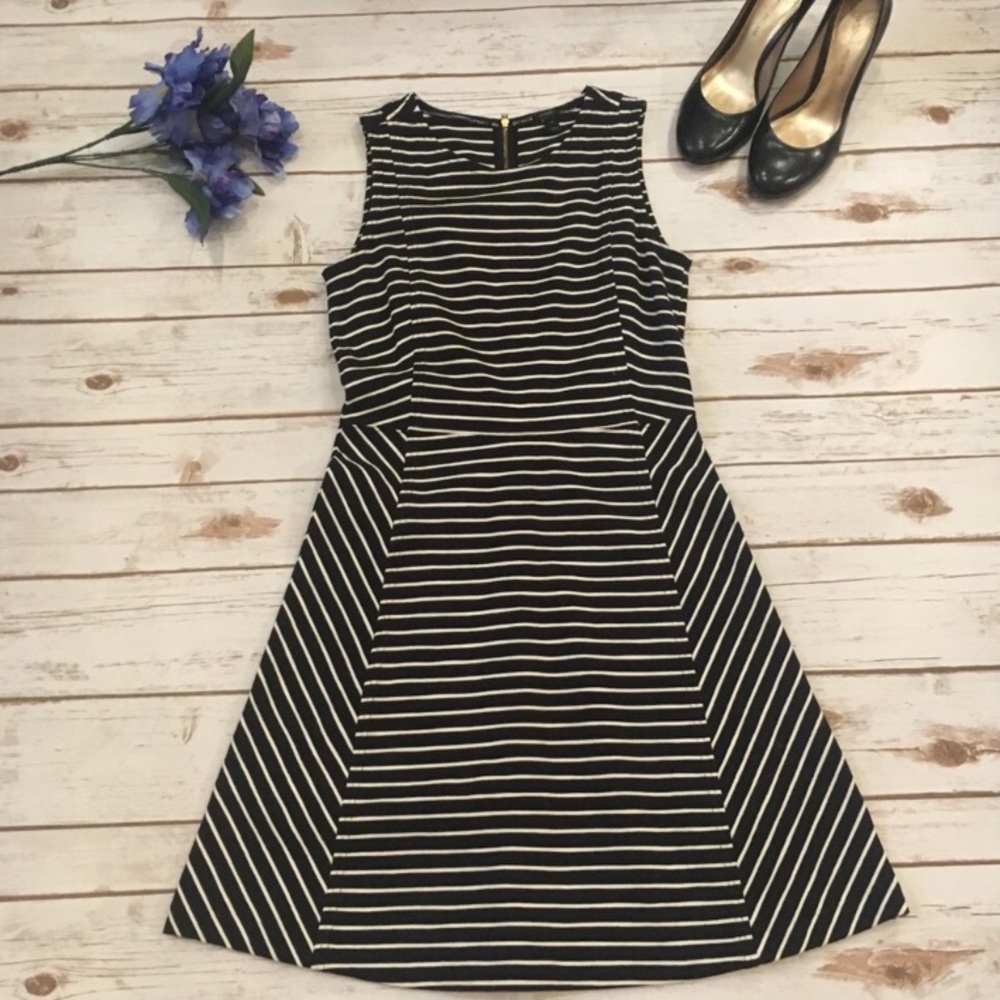 J. Crew striped dress.